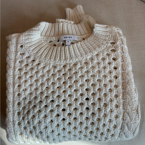 Reiss cotton fisherman knit sweater - Picture 2 of 3